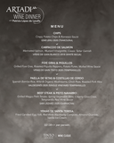 Artadi Wine Dinner @ Tinto | S$138++ (S$165.46 nett)